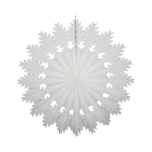 Feather Snowflake Fan 45cm White