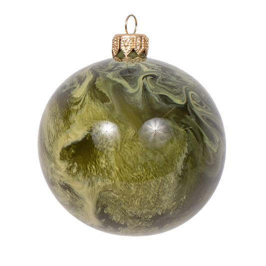 Molten Glass Bauble Agate, 8 cm