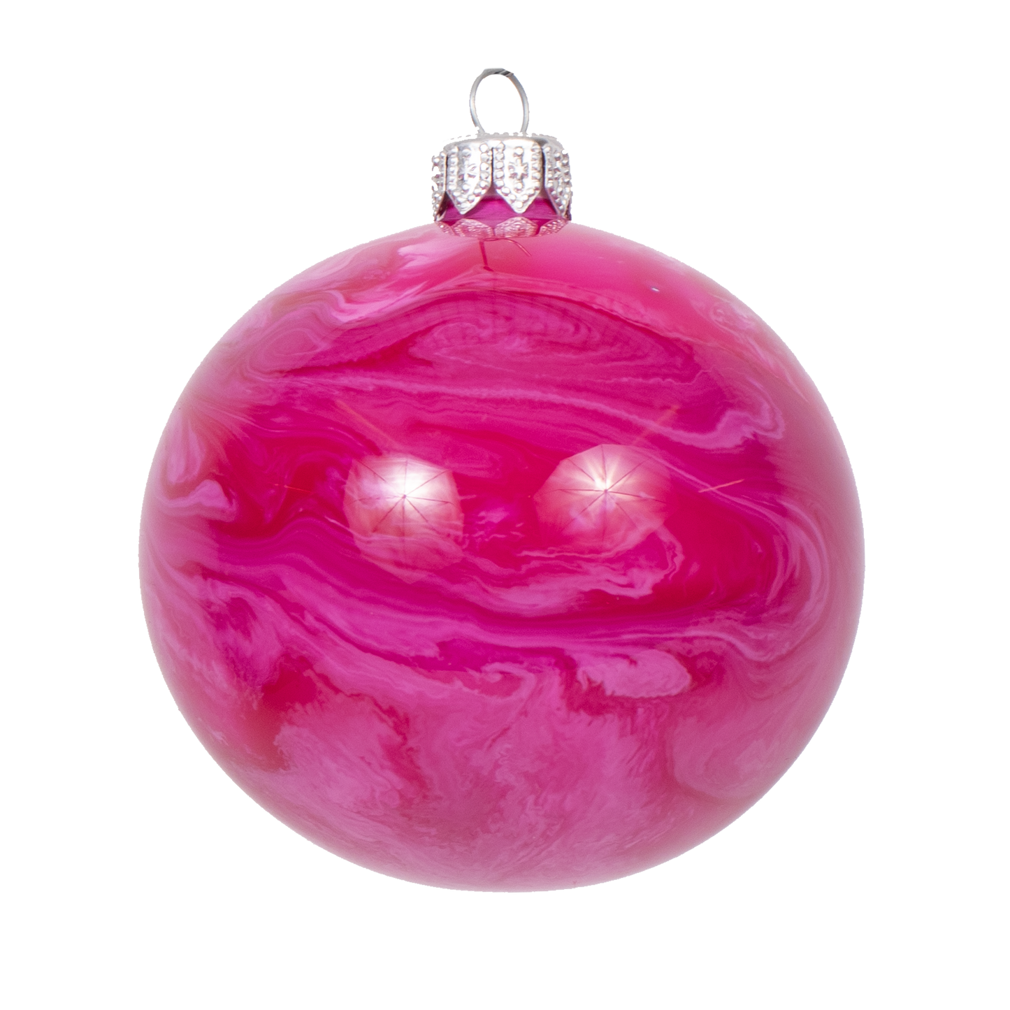 Molten Glass Bauble Rhodochrosite, 8 cm