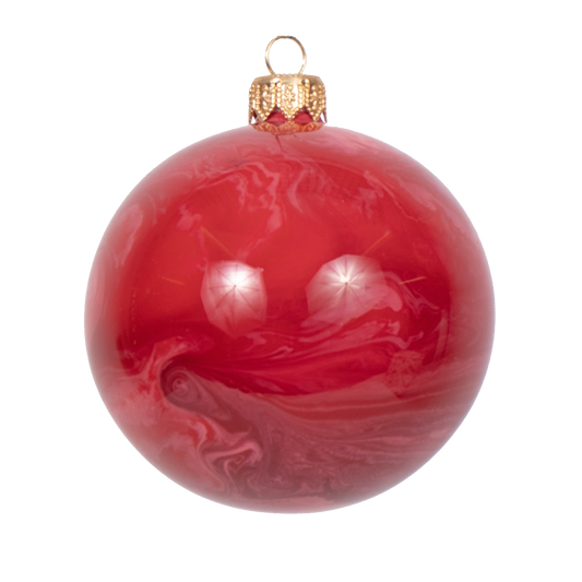 Molten Glass Bauble Jasper, 8 cm