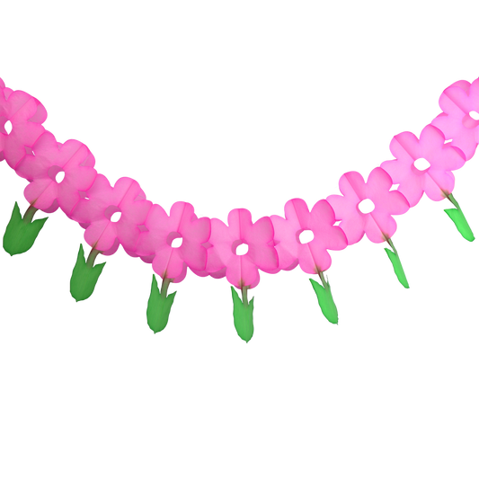 Flower Garland 3m Bright Pink