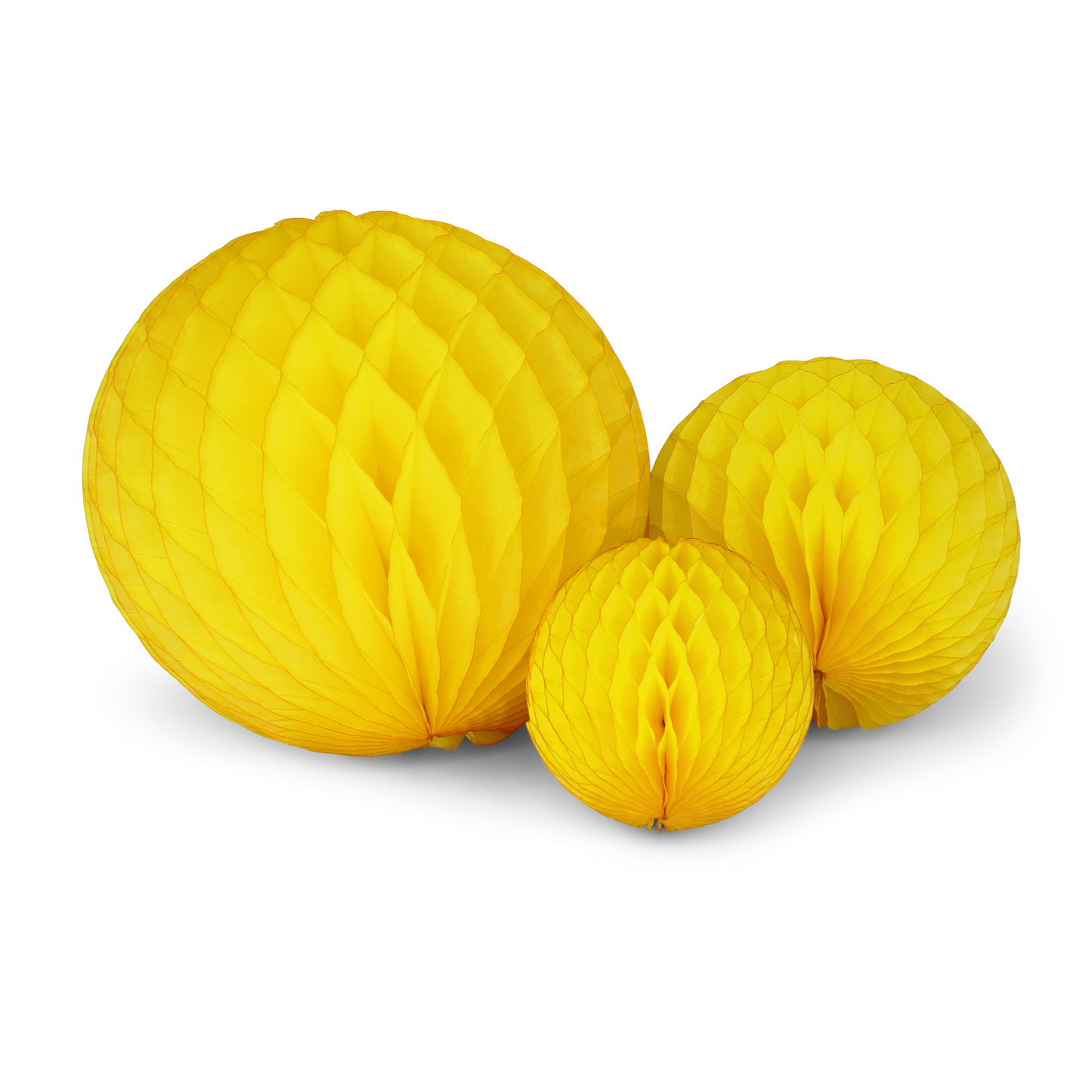 Honeycomb Ball Trio Bright Yellow