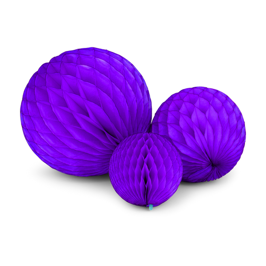 Honeycomb Ball Trio Bright Purple