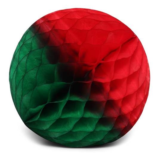 Honeycomb Ball Two-Tone 25cm Green & Red