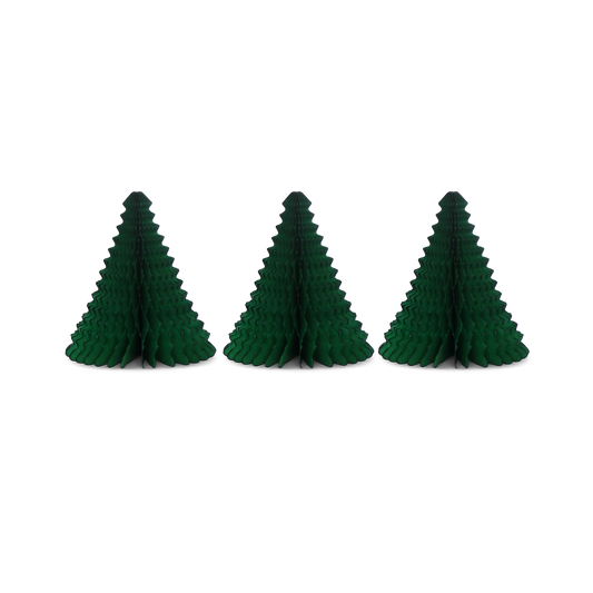 Cone Tree 10cm Traditional Green, Pack of 3