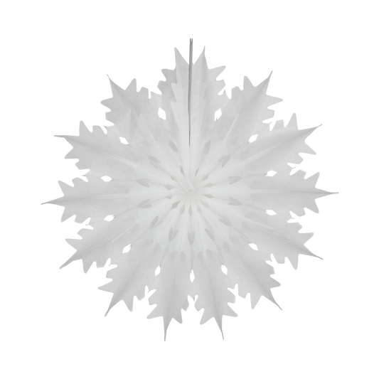 Classic Snowflake Fan 45cm White