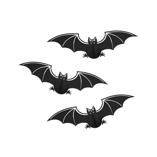 Bat 20cm Black, Pack of 3