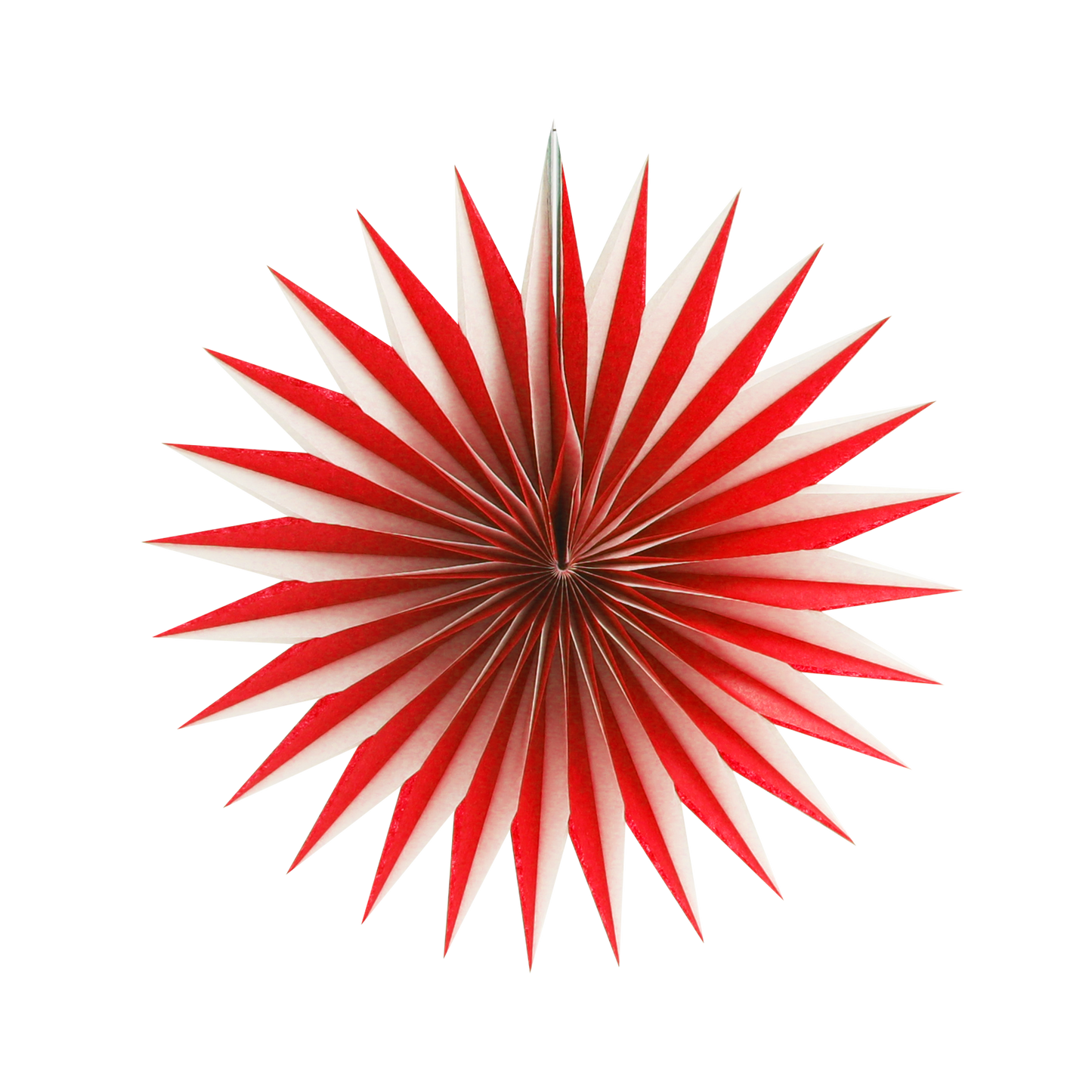 Pointed Fan Stripe 40cm Red & White