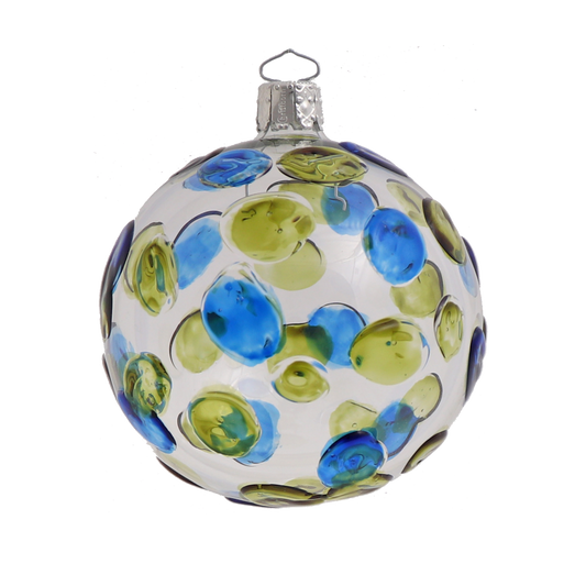 Spot Art Glass Bauble Aqua, 8 cm