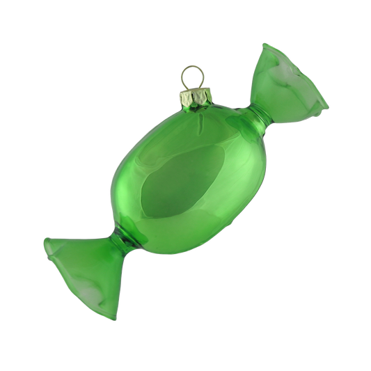 Candy Glass Decoration Green , 10 cm