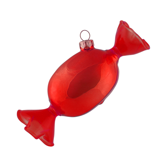 Candy Glass Decoration Red, 10 cm