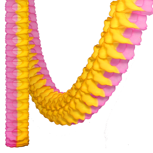 Classic Garland Two-Tone 3.6m Yellow & Pink