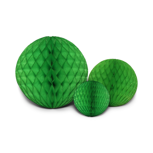 Honeycomb Ball Trio Bright Green